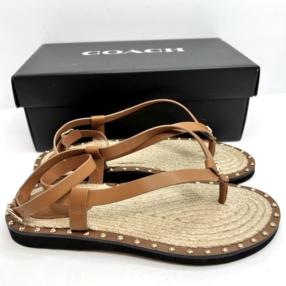 COACH SANDALS, “GRACEY LEATHER “PENNY” COLOR, WOMENS SIZE 6 B, EUR 36.5 B - Picture 6 of 16